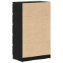 Cómoda de madera contrachapada roble negro 60x36x103 cm de , Aparadores - Ref: Foro24-862008, Precio: 124,57 €, Descuento: %