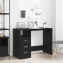 Escritorio con cajones contrachapada roble negro 102x50x76 cm de , Escritorios - Ref: Foro24-861993, Precio: 105,31 €, Descue...