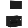 Juego de muebles de baño 2 pzas roble negro Madera ingeniería de , Muebles de baño - Ref: Foro24-862041, Precio: 73,08 €, Des...
