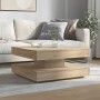 Mesa de centro giratoria 360 grados roble sonoma 70x70x34,5 cm de , Mesas de centro - Ref: Foro24-858481, Precio: 83,01 €, De...