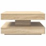 Mesa de centro giratoria 360 grados roble sonoma 70x70x34,5 cm de , Mesas de centro - Ref: Foro24-858481, Precio: 83,01 €, De...