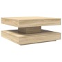 Mesa de centro giratoria 360 grados roble sonoma 70x70x34,5 cm de , Mesas de centro - Ref: Foro24-858481, Precio: 83,01 €, De...