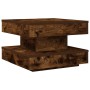 Mesa de centro giratoria 360 grados roble ahumado 50x50x34,5 cm de , Mesas de centro - Ref: Foro24-858474, Precio: 61,24 €, D...
