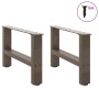 Patas para mesa de centro de acero natural 2 uds 50x(30-31) cm de , Patas para mesas - Ref: Foro24-4013263, Precio: 59,94 €, ...