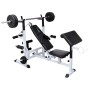 Banco musculación con soporte pesas, pesas y mancuernas 120 kg de , Máquinas de levantamiento de pesas - Ref: Foro24-275378, ...