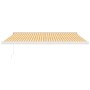Toldo retráctil aluminio y tela amarillo y blanco 4,5x3 m de , Toldos - Ref: Foro24-3154534, Precio: 500,11 €, Descuento: %