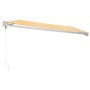 Toldo retráctil aluminio y tela amarillo y blanco 4,5x3 m de , Toldos - Ref: Foro24-3154534, Precio: 500,11 €, Descuento: %