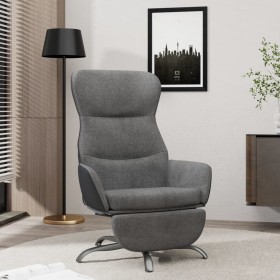 Sillón de relax con reposapiés tela gris oscuro de , Sillones - Ref: Foro24-3097466, Precio: 119,95 €, Descuento: %