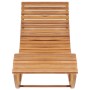 Tumbona mecedora con cojín madera maciza de teca de , Tumbonas - Ref: Foro24-3063340, Precio: 351,72 €, Descuento: %