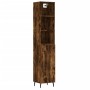 Aparador de madera contrachapada roble ahumado 34,5x34x180 cm de , Aparadores - Ref: Foro24-3189658, Precio: 106,90 €, Descue...