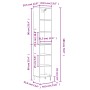 Aparador alto contrachapada roble ahumado 34,5x32,5x180 cm de , Aparadores - Ref: Foro24-3189850, Precio: 79,74 €, Descuento: %