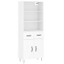 Aparador alto madera contrachapada blanco 69,5x34x180 cm de , Aparadores - Ref: Foro24-3200545, Precio: 159,10 €, Descuento: %