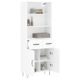 Aparador alto madera contrachapada blanco 69,5x34x180 cm de , Aparadores - Ref: Foro24-3200545, Precio: 159,10 €, Descuento: %