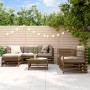 Juego de muebles jardín 7 pzas madera maciza pino marrón miel de , Conjuntos de jardín - Ref: Foro24-3186238, Precio: 491,32 ...