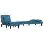 Sofá cama en forma de L terciopelo azul 255x140x70 cm de , Sofás - Ref: Foro24-3157250, Precio: 378,10 €, Descuento: %