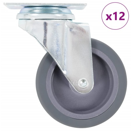 Ruedas giratorias 12 unidades 75 mm de , Manipulación de materiales - Ref: Foro24-277832, Precio: 54,62 €, Descuento: %