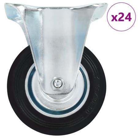 Ruedas fijas 24 unidades 100 mm de , Manipulación de materiales - Ref: Foro24-277954, Precio: 112,71 €, Descuento: %