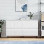 Aparadores 2 uds madera contrachapada blanco brillo de , Aparadores - Ref: Foro24-3190175, Precio: 144,84 €, Descuento: %