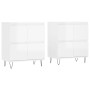 Aparadores 2 uds madera contrachapada blanco brillo de , Aparadores - Ref: Foro24-3190175, Precio: 144,84 €, Descuento: %