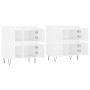 Aparadores 2 uds madera contrachapada blanco brillo de , Aparadores - Ref: Foro24-3190175, Precio: 144,84 €, Descuento: %