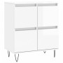 Aparadores 2 uds madera contrachapada blanco brillo de , Aparadores - Ref: Foro24-3190175, Precio: 144,84 €, Descuento: %