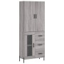 Aparador alto madera contrachapada gris sonoma 69,5x34x180 cm de , Aparadores - Ref: Foro24-3195969, Precio: 177,00 €, Descue...