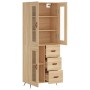 Aparador alto madera contrachapada color roble 69,5x34x180 cm de , Aparadores - Ref: Foro24-3198572, Precio: 171,78 €, Descue...