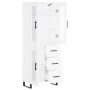 Aparador alto madera contrachapada blanco 69,5x34x180 cm de , Aparadores - Ref: Foro24-3198617, Precio: 193,35 €, Descuento: %