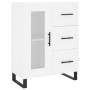 Aparador alto madera contrachapada blanco 69,5x34x180 cm de , Aparadores - Ref: Foro24-3198617, Precio: 193,35 €, Descuento: %