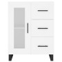 Aparador alto madera contrachapada blanco 69,5x34x180 cm de , Aparadores - Ref: Foro24-3198617, Precio: 193,35 €, Descuento: %