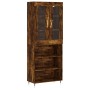 Aparador alto madera contrachapada roble ahumado 69,5x34x180 cm de , Aparadores - Ref: Foro24-3198710, Precio: 135,14 €, Desc...