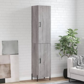 Aparador alto madera contrachapada gris Sonoma 34,5x34x180 cm de , Aparadores - Ref: Foro24-3198799, Precio: 108,94 €, Descue...