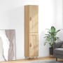 Aparador de madera contrachapada roble Sonoma 34,5x34x180 cm de , Aparadores - Ref: Foro24-3199084, Precio: 108,14 €, Descuen...