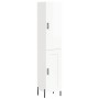 Aparador alto madera contrachapada blanco brillo 34,5x34x180 cm de , Aparadores - Ref: Foro24-3199115, Precio: 114,78 €, Desc...