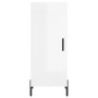 Aparador alto madera contrachapada blanco brillo 34,5x34x180 cm de , Aparadores - Ref: Foro24-3199115, Precio: 114,78 €, Desc...