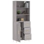 Aparador alto madera contrachapada gris sonoma 69,5x34x180 cm de , Aparadores - Ref: Foro24-3190011, Precio: 147,89 €, Descue...