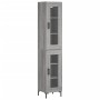Aparador alto madera contrachapada gris Sonoma 34,5x34x180 cm de , Aparadores - Ref: Foro24-3199431, Precio: 108,13 €, Descue...