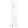 Aparador alto madera contrachapada blanco brillo 34,5x34x180 cm de , Aparadores - Ref: Foro24-3198987, Precio: 101,24 €, Desc...