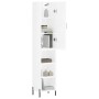 Aparador alto madera contrachapada blanco brillo 34,5x34x180 cm de , Aparadores - Ref: Foro24-3198987, Precio: 101,24 €, Desc...