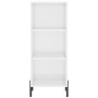 Aparador alto madera contrachapada blanco brillo 34,5x34x180 cm de , Aparadores - Ref: Foro24-3198987, Precio: 101,24 €, Desc...