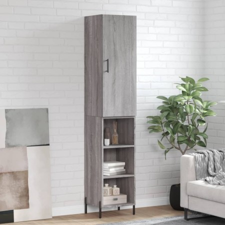 Aparador alto madera contrachapada gris Sonoma 34,5x34x180 cm de , Aparadores - Ref: Foro24-3198991, Precio: 95,00 €, Descuen...