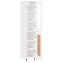 Aparador alto madera contrachapada blanco 34,5x34x180 cm de , Aparadores - Ref: Foro24-3199473, Precio: 101,30 €, Descuento: %