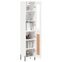 Aparador alto madera contrachapada blanco brillo 34,5x34x180 cm de , Aparadores - Ref: Foro24-3199499, Precio: 118,58 €, Desc...