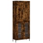Aparador alto madera contrachapada roble ahumado 69,5x34x180 cm de , Aparadores - Ref: Foro24-3199630, Precio: 153,63 €, Desc...