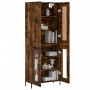 Aparador alto madera contrachapada roble ahumado 69,5x34x180 cm de , Aparadores - Ref: Foro24-3199630, Precio: 153,63 €, Desc...