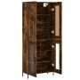 Aparador alto madera contrachapada roble ahumado 69,5x34x180 cm de , Aparadores - Ref: Foro24-3199630, Precio: 153,63 €, Desc...