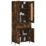 Aparador alto madera contrachapada roble ahumado 69,5x34x180 cm de , Aparadores - Ref: Foro24-3199886, Precio: 160,18 €, Desc...
