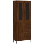 Aparador alto madera contrachapada marrón roble 69,5x34x180 cm de , Aparadores - Ref: Foro24-3198480, Precio: 203,70 €, Descu...