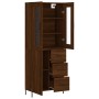 Aparador alto madera contrachapada marrón roble 69,5x34x180 cm de , Aparadores - Ref: Foro24-3198480, Precio: 203,70 €, Descu...