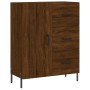 Aparador alto madera contrachapada marrón roble 69,5x34x180 cm de , Aparadores - Ref: Foro24-3198480, Precio: 203,70 €, Descu...